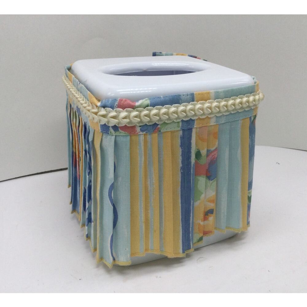 Vintage Discontinued Croscill Fiesta Tissue Box Cover Hand Made